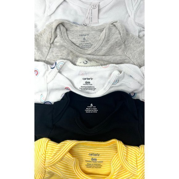 Baby Clothes - 5‎ Short Sleeve Body Suits - Size 6 Month - Picture 7 of 8